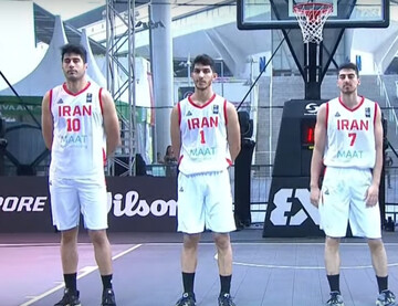 پیروزی تیم بسکتبال سه نفره ایران برابر فیلیپین