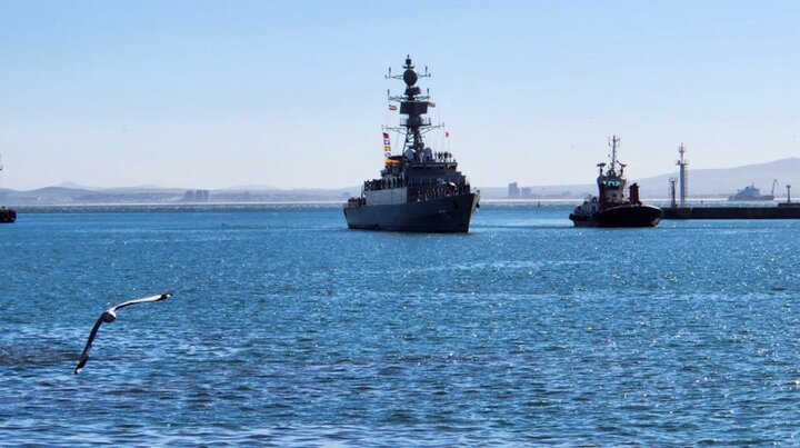 Iran navy 86th Fleet docks at port in South Africa
