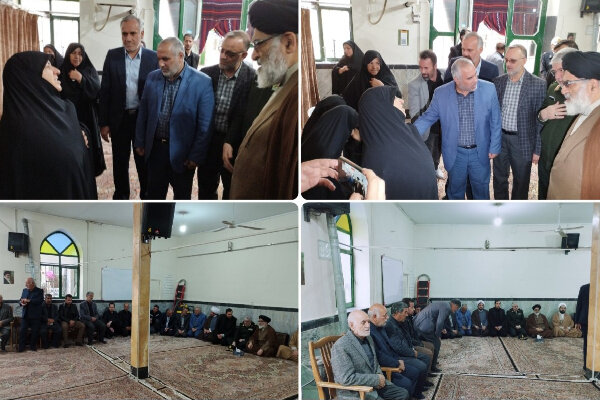 حضور مسئولان در منزل پاسدار شهید «میلاد حیدری» در قرچک