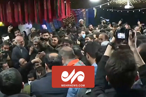 تہران؛ معراج الشہداء میں شہید میلاد حیدری اور شہید مقداد مہقانی سے آخری الوداعی تقریب