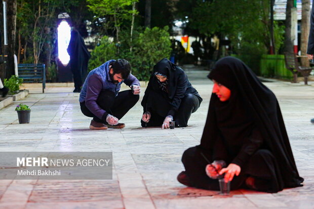 شستشو و رنگ آمیزی مجدد قبور شهدای قم