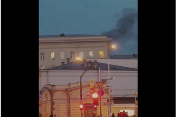 Fire reported at Russian defense ministry compound