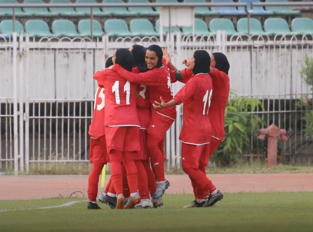 Iran women football team beat Myanmar