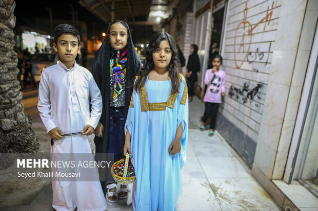 آیین سنتی «گرگیعان» در شبیشه اهواز