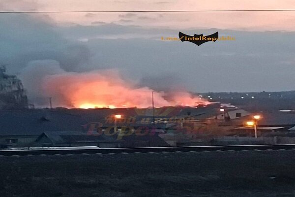 وقوع انفجار و آتش‌سوزی در جنوب‌غربی روسیه