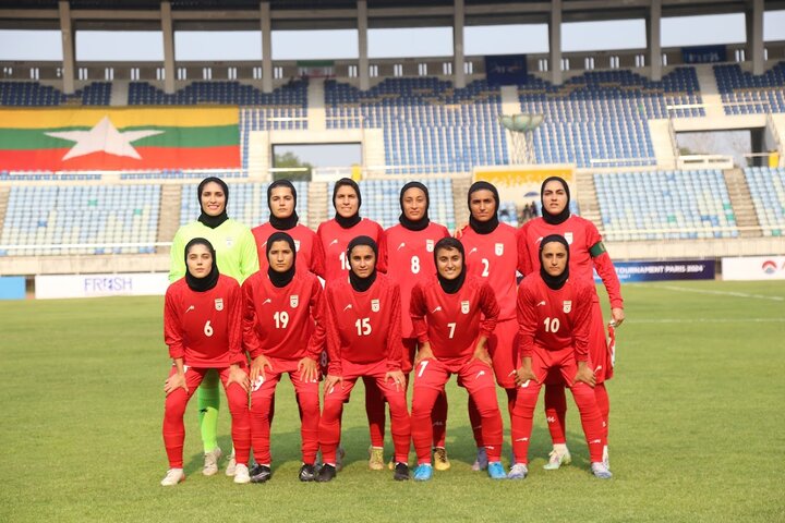برتری یک نیمه‌ای تیم ملی فوتبال زنان ایران مقابل میانمار