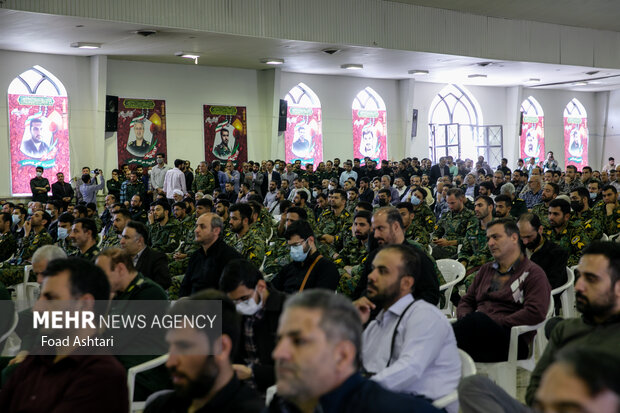 مراسم بزرگداشت شهیدان مدافع حرم میلاد حیدری و مقداد مهقانی صبح روز شنبه ۱۹ فروردین ماه ۱۴۰۲ با حضور خانواده شهدا و مقامات لشگری در محل ستاد کل سپاه پاسدارن انقلاب اسلامی برگزار شد