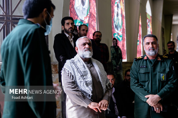 سردار محمد رضا نقدی در مراسم بزرگداشت شهیدان میلاد حیدری و مقداد مهقانی حضور دارند