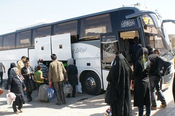جابجایی زائران اربعین حسینی با ۱۳۰ دستگاه اتوبوس