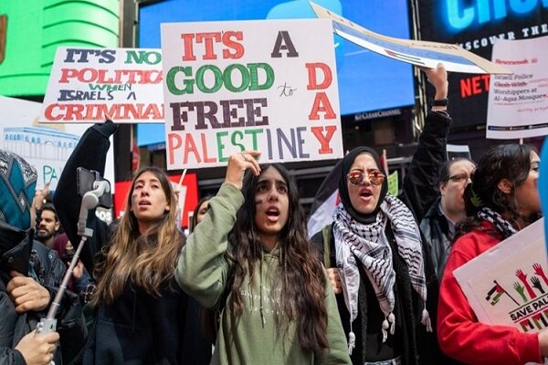 تظاهرات گسترده ضدصهیونیستی در شهرهای مختلف آمریکا