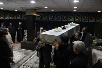 وداع با شهید گمنام در تبلیغات اسلامی قزوین