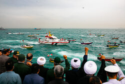 رژه بزرگ دریایی شناورهای مردمی در حمایت از مردم فلسطین