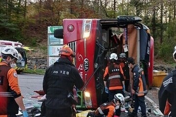 ۱ کشته و ۳۱ زخمی بر اثر واژگونی اتوبوس گردشگران صهیونیستی