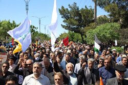 حضور مردم استان سمنان در راهپیمایی روز قدس چشم گیر بود