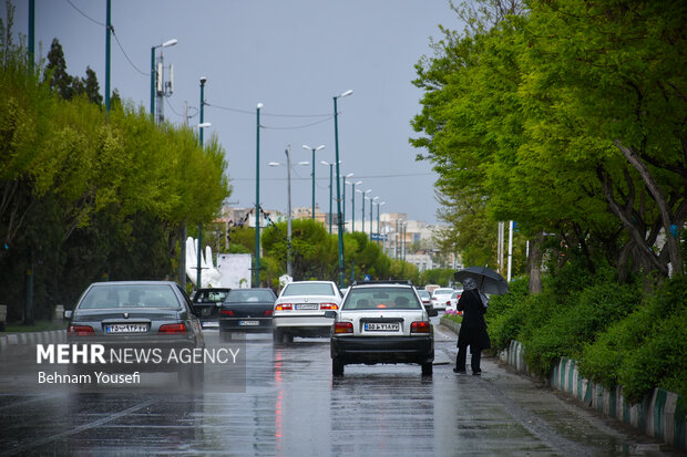 طراوت و زیبایی باران بهاری اراک