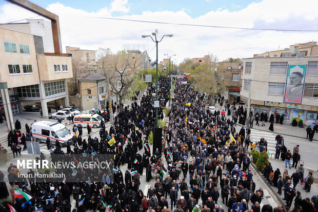 راهپیمایی روز قدس در همدان