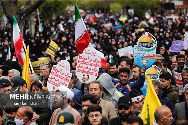 راهپیمایی روز قدس در همدان