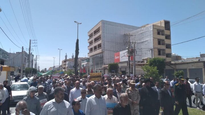 فریاد «مرگ بر اسرائیل» در گناوه طنین انداز شد