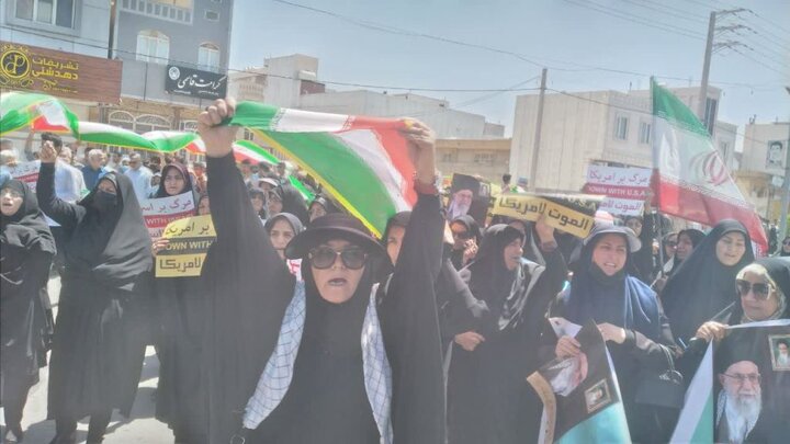 فریاد «مرگ بر اسرائیل» در گناوه طنین انداز شد