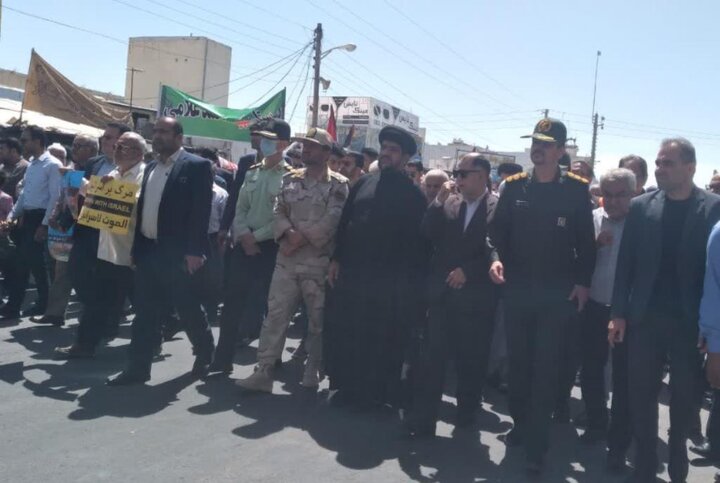 فریاد «مرگ بر اسرائیل» در گناوه طنین انداز شد