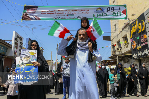 اهواز در انتظار طوفان قدس؛ ما فلسطین را فراموش نمیکنیم