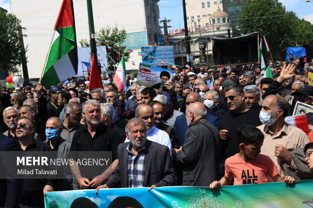 حماسه حضور رشتوندان در روز قدس