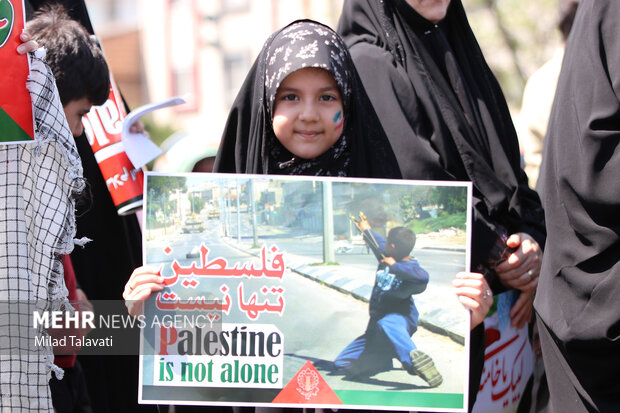 طنین آزادی خواهی قدس در گیلان بلند شد