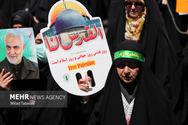 طنین آزادی خواهی قدس در گیلان بلند شد