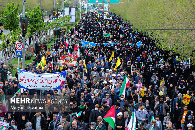 راهپیمایی روز قدس در بجنورد