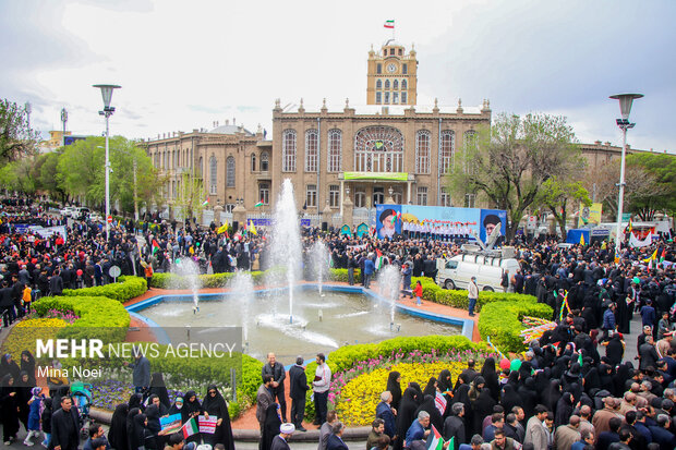 تبریز به وقت روز قدس / اینجا دل‌ها برای یک آرمان می‌تپد