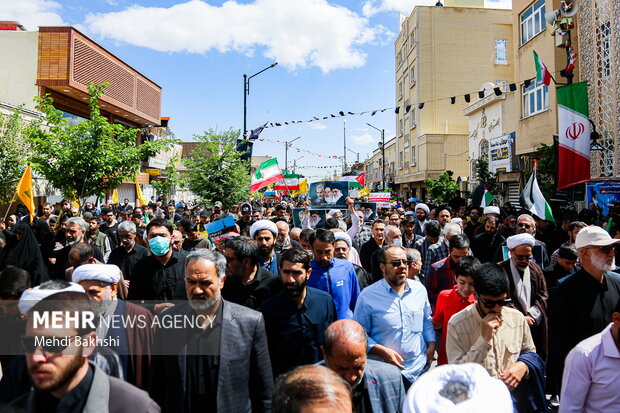 عالمی یوم القدس کے موقع پر قم المقدسہ میں عظیم الشان ریلی
