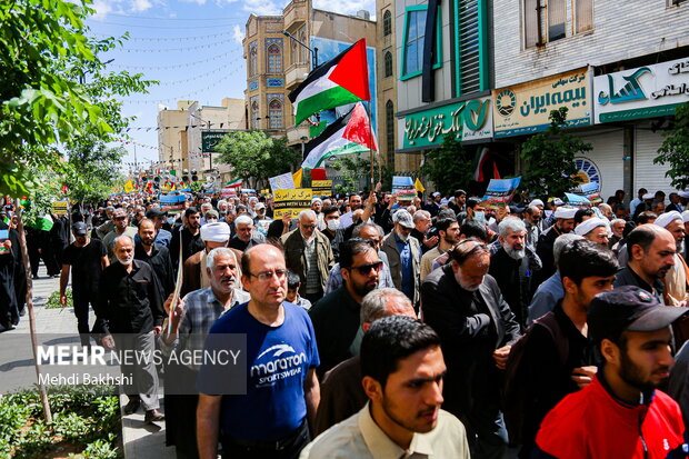 عالمی یوم القدس کے موقع پر قم المقدسہ میں عظیم الشان ریلی
