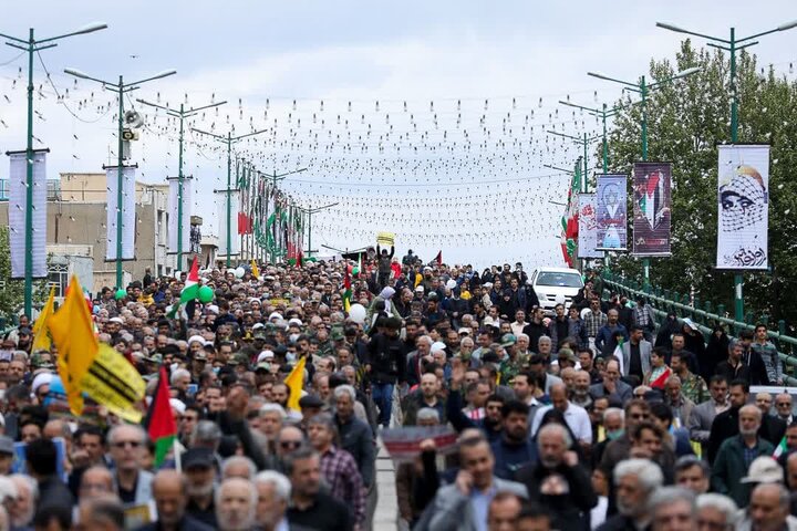 خروش ماندگار مردم قزوین در روز قدس