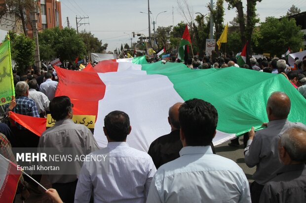 برگزاری راهپیمایی روز جهانی قدس در منطقه راوند کاشان