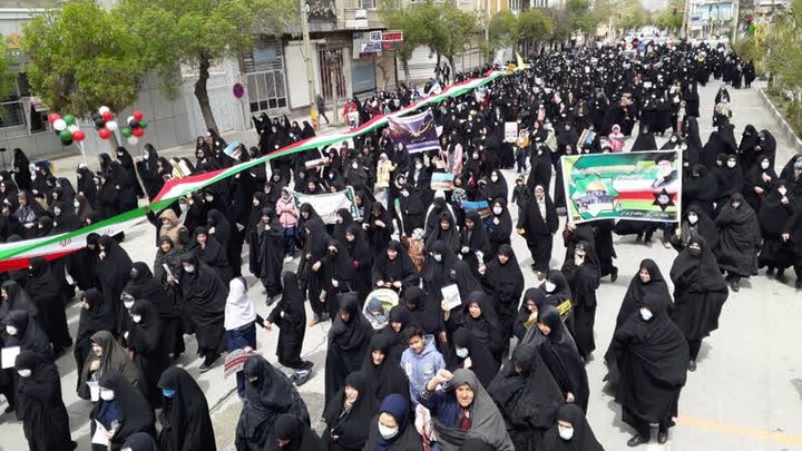 حضور باشکوه روزه داران نهاوندی در راهپیمایی روز قدس