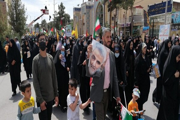 حضور گسترده کرمانی ها در راهپیمایی روز قدس