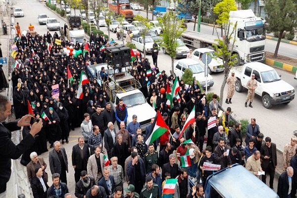 حضور حماسی مردم اقبالیه در روز قدس