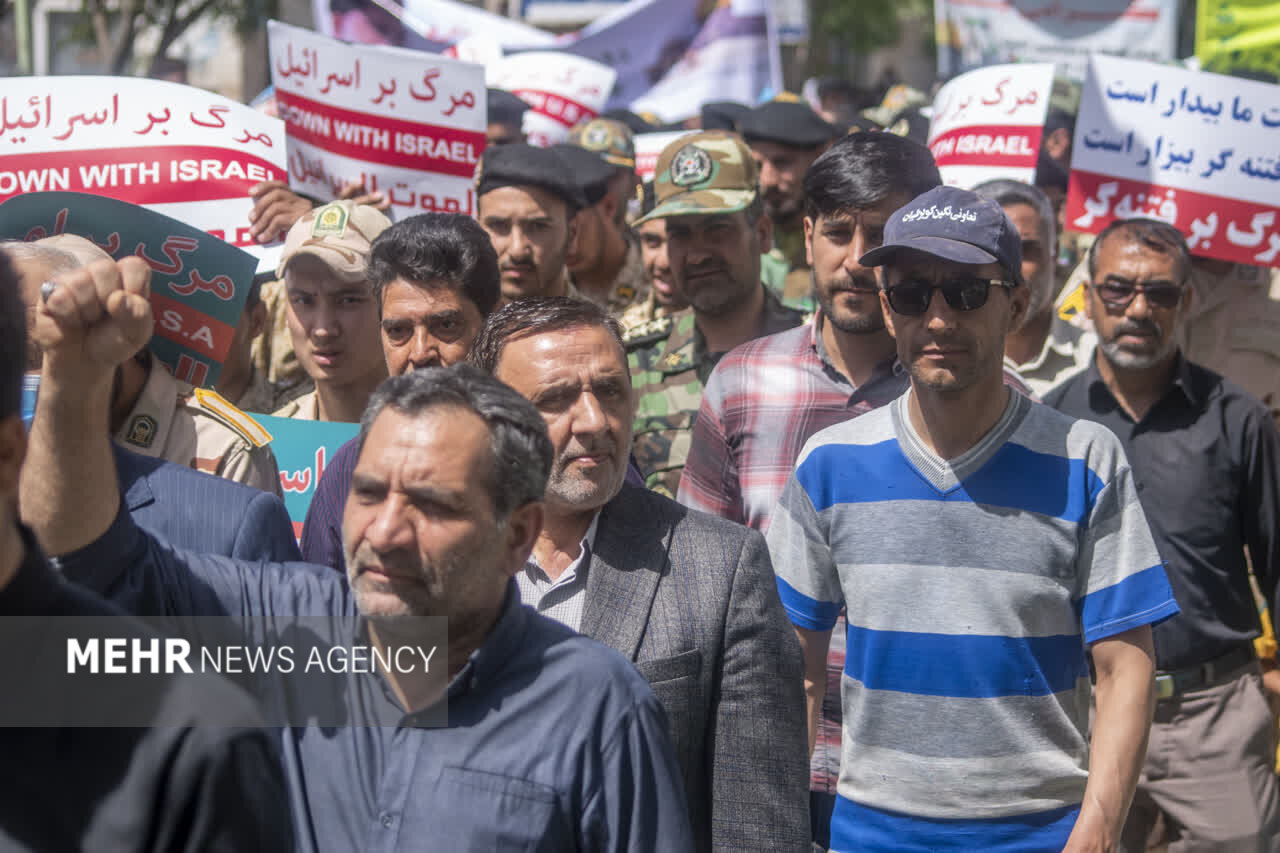پیام یکپارچه مردم تایباد در راهپیمایی روز قدس