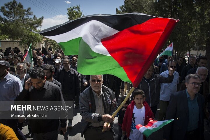 شاهرودی ها پشت مردم فلسطین ایستادند