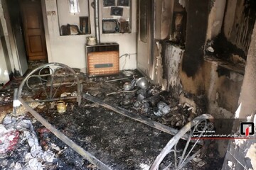 فوت یک نفر در حادثه آتش سوزی منزل مسکونی در مبارکه