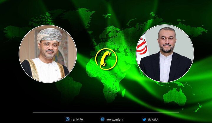 ایران اور عمانی وزرائے خارجہ کی ٹیلیفونک گفتگو