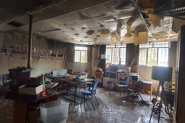 استودیوهای مدرسه تلویزیونی ایران در آتش سوختند / حادثه خسارت جانی نداشت