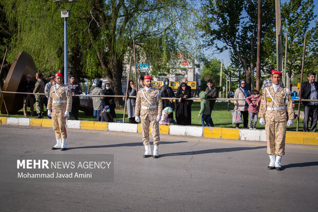 رژه نیروهای مسلح در استان قزوین