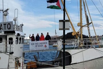 کشتی نروژی در مسیر شکست محاصره غزه