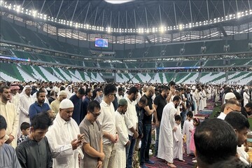 VIDEO: Qatar World Cup stadium hosts Eid al-Fitr prayers