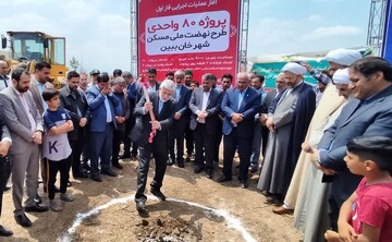 ساخت پروژه ۸۰ واحدی نهضت ملی مسکن در «خان ببین» گلستان آغاز شد