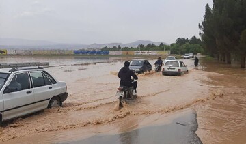آبگرفتگی ورودی روستای محمد علی پهلوان بجنورد روز بعد از بارندگی