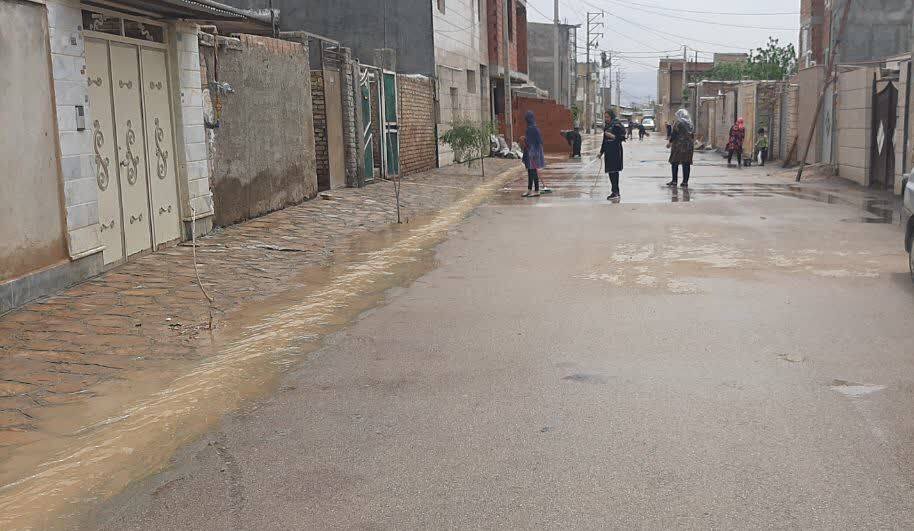 آخرین وضعیت خیابان‌های روستای محمدعلی پهلوان بعد از سیلاب