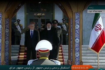 الرئيس الإيراني يستقبل نظيره العراقي في مجمع سعد آباد التاريخي