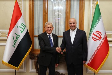 رئیس‌جمهور عراق با رئیس مجلس شورای اسلامی دیدار کرد
